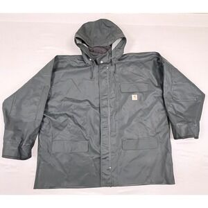 Carhartt Surrey PVC Waterproof Rain Jacket Detachable Hood Mens 2XL Reg